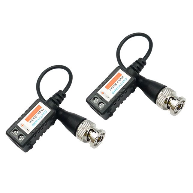 Video balun pasivo de 1 canal HDCVI, HDTVI, AHD, CVBS