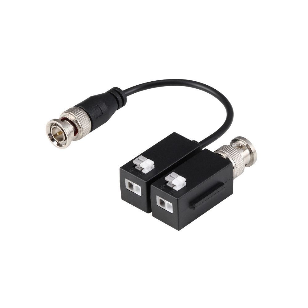 Pack de 2 transceptores pasivos de vídeo HDCVI/HDTVI/AHD/CVBS de 1 canal de transmisión en tiempo real de hasta 4K (CVI)