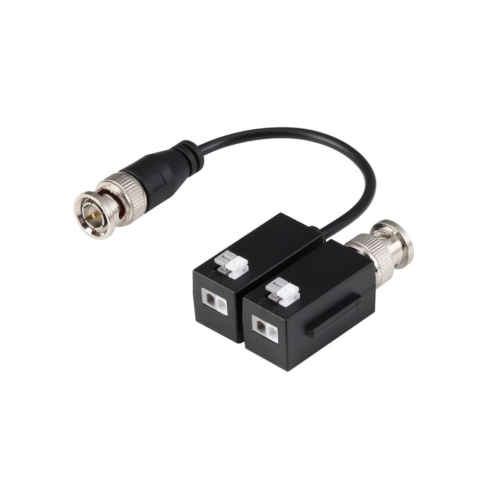 Pack de 2 transceptores pasivos de vídeo HDCVI/HDTVI/AHD/CVBS de 1 canal de transmisión en tiempo real de hasta 4K (CVI)