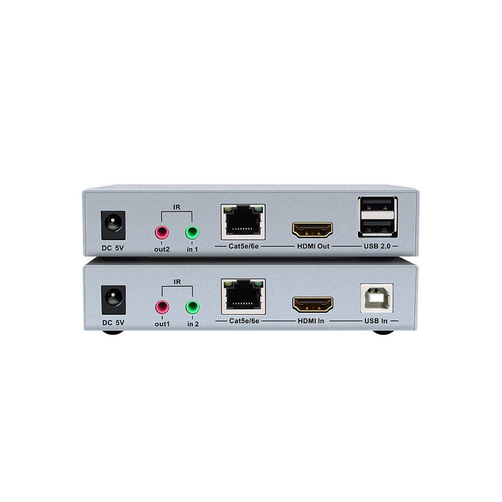 Extensor KVM de vídeo 4K, audio y datos sobre cable de red CAT5E/6 hasta 100 metros