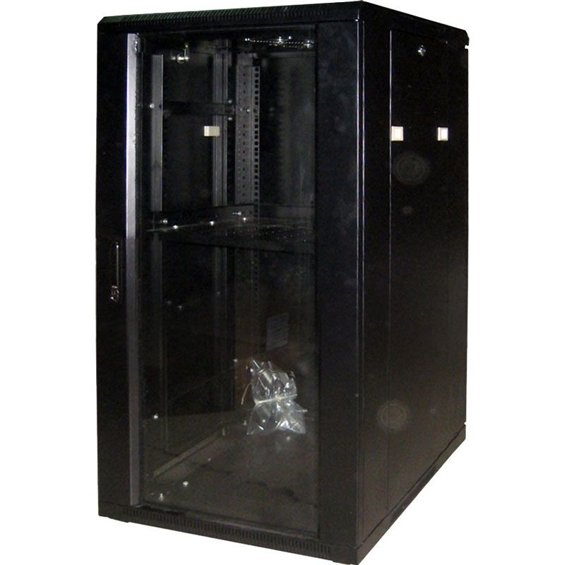 Armario Rack de 18U de altura y tamaño exterior en mm de 600 (Ancho) x 600 (Fondo) x 932 (Alto)