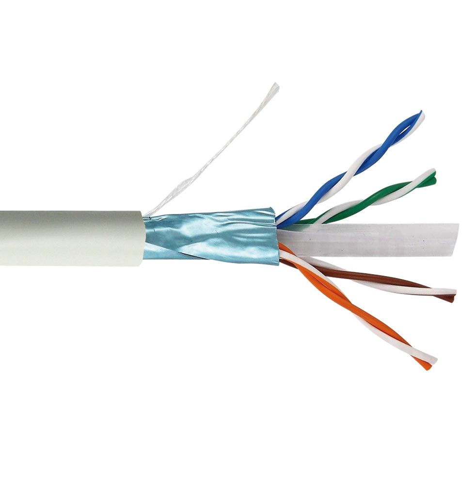 Cable FTP CAT6 apantallado 4x2x1/0,50 CCA en rollo de 305m