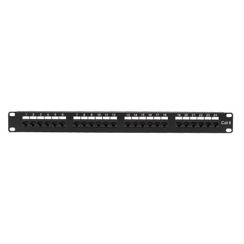 Patch panel de 24 puertos UTP/RJ45 en formato rack
