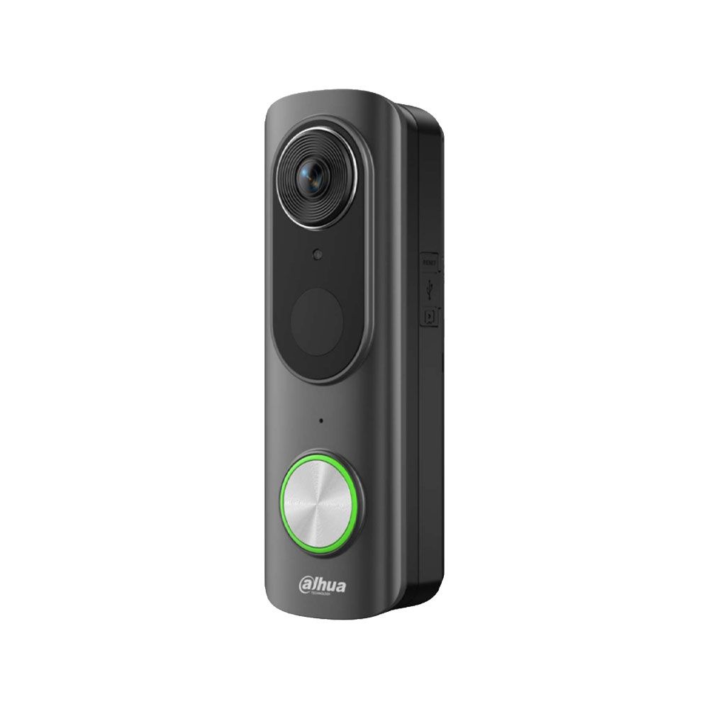 Videotimbre IP Wi-Fi Dahua Wireless de 4MP con batería, visión de 180° y detección inteligente