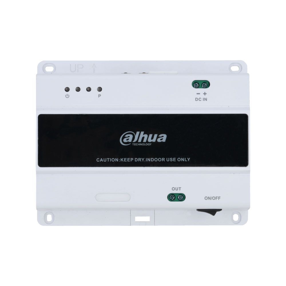 Switch de 2 hilos Dahua VTNS2 para videoportero con puerto RJ45 y carril guía