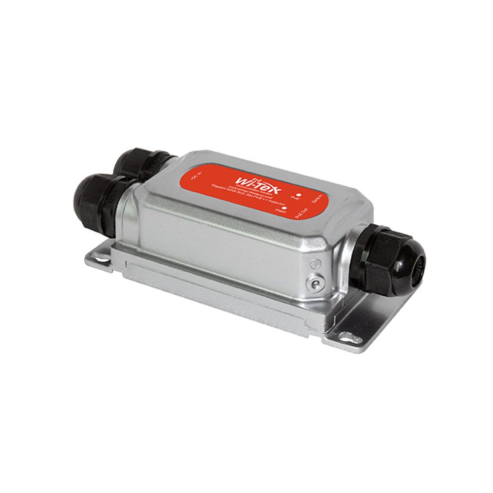 Extensor PoE industrial Wi-Tek Gigabit IP68 con entrada 90W y 2 salidas