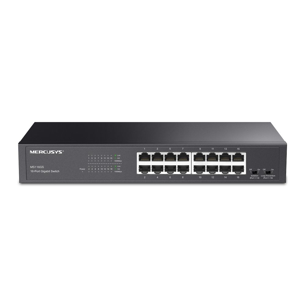 Switch gigabit TP-Link Mercusys de 16 canales