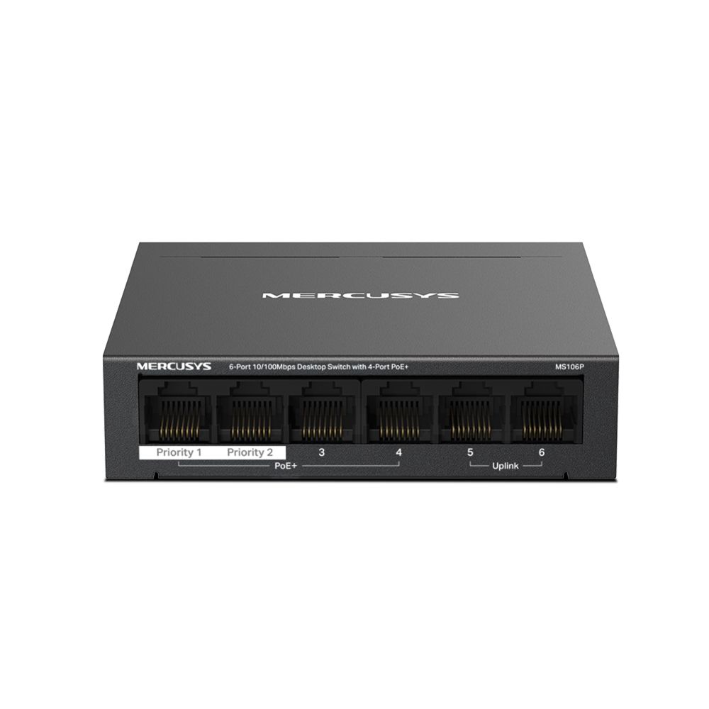Switch no gestionable Fast Ethernet PoE Mercusys
