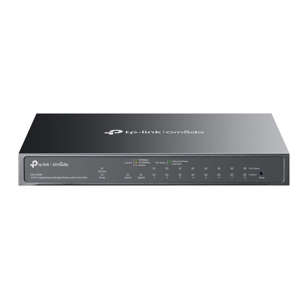 Switch Gigabit Easy Managed de 10 puertos con 8 PoE+ y 1 SFP combo