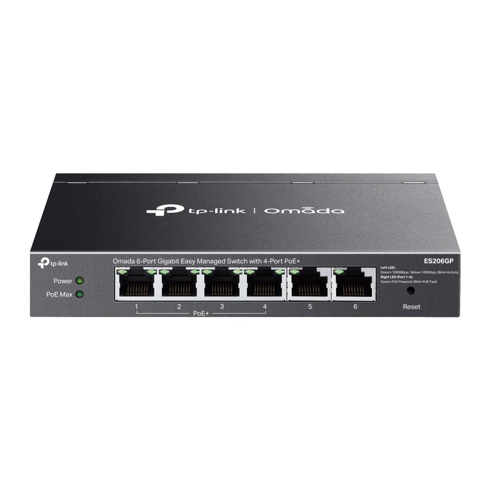Switch Gigabit Easy Managed de 6 puertos con 4 PoE+
