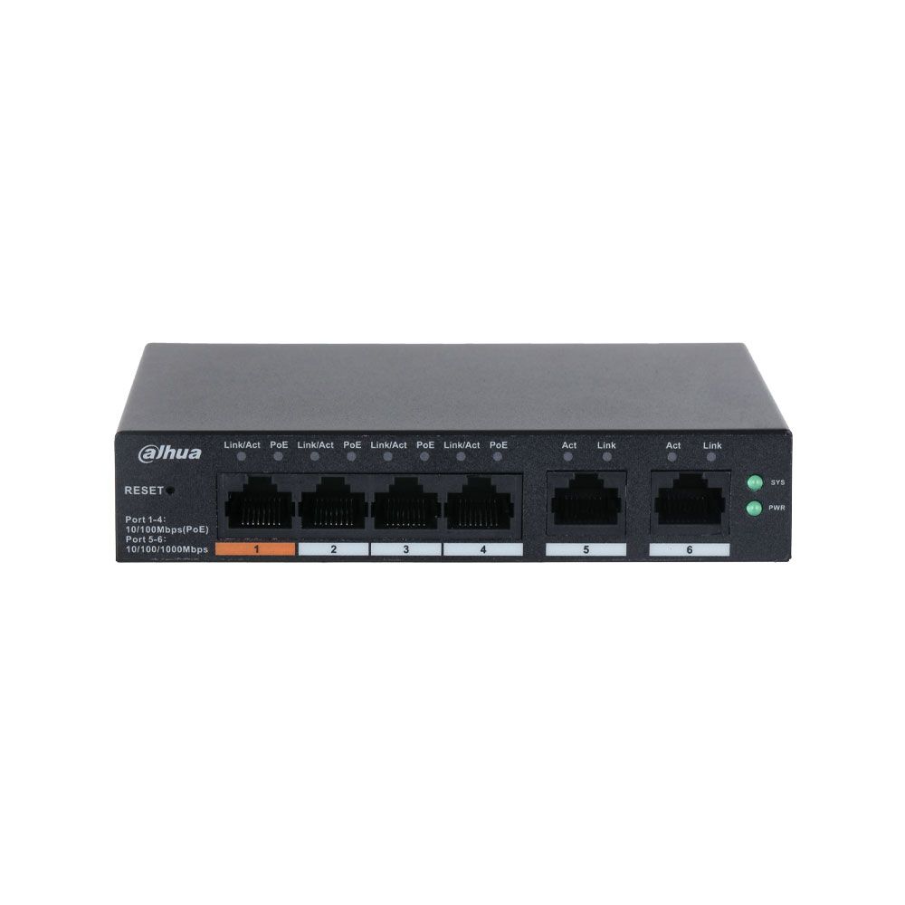Switch gestionable L2 en la nube de 6 puertos con 4 PoE