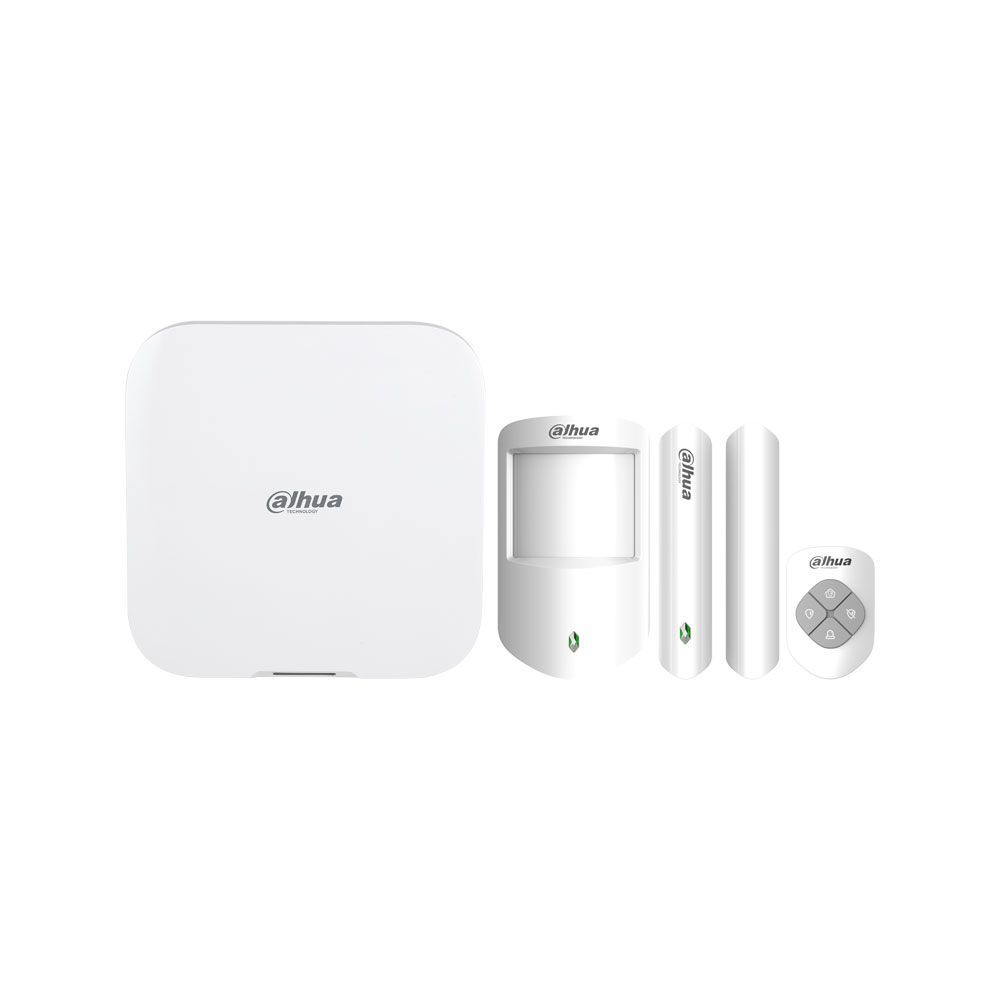 Kit de alarma inalámbrica Dahua con central IP, WiFi, 4G y periféricos vía radio