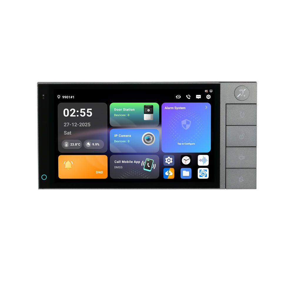 Panel de control inteligente Dahua 2 hilos IP con Android 14 y pantalla táctil de 7""