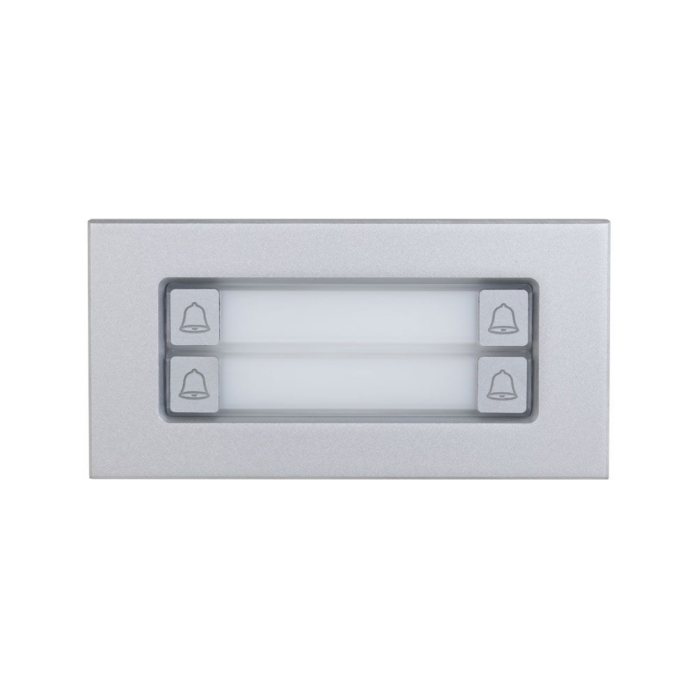 Módulo pulsador de 4 botones con carcasa de aluminio, IP65 e IK07