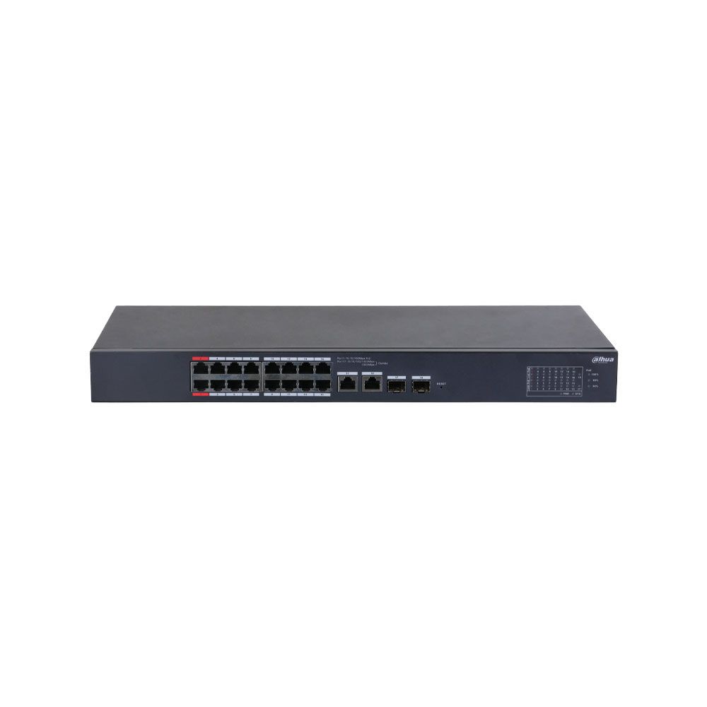 Switch PoE gestionable Dahua de 18 puertos