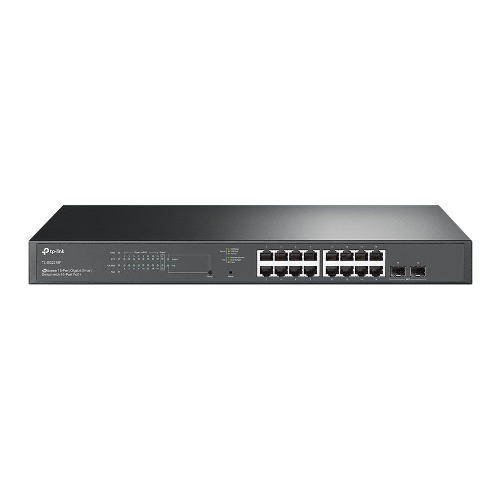 Switch L2+ Gigabit con 16 puertos PoE+ y 2 SFP