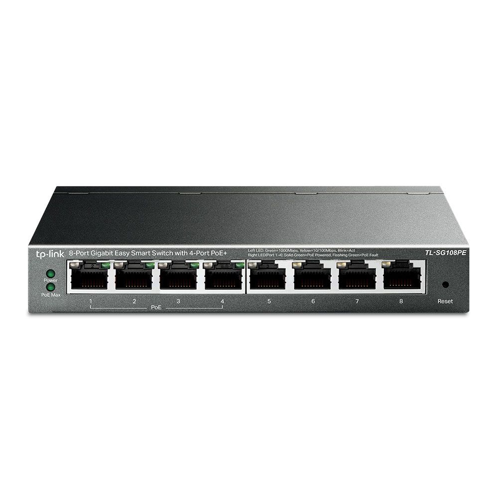 Switch PoE+ Gigabit Easy Smart de 8 puertos con 4 PoE+