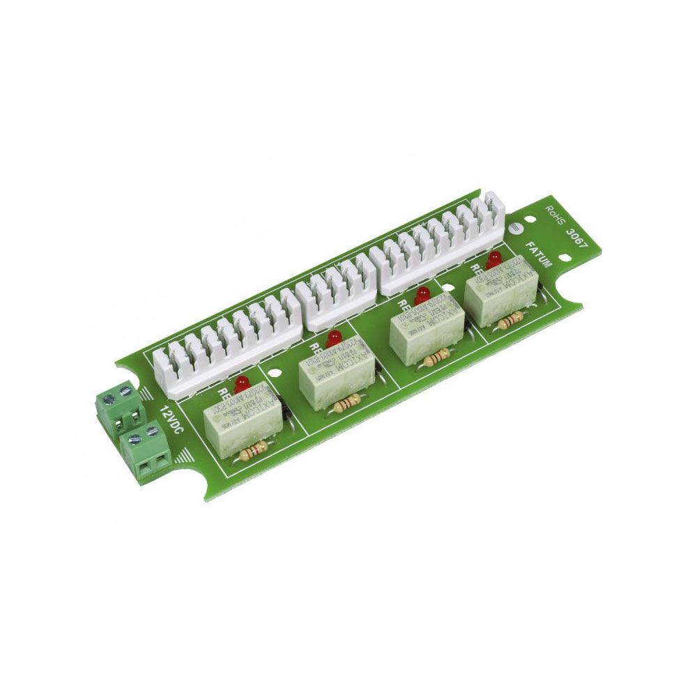 Bloque con 4 relés 12V CC