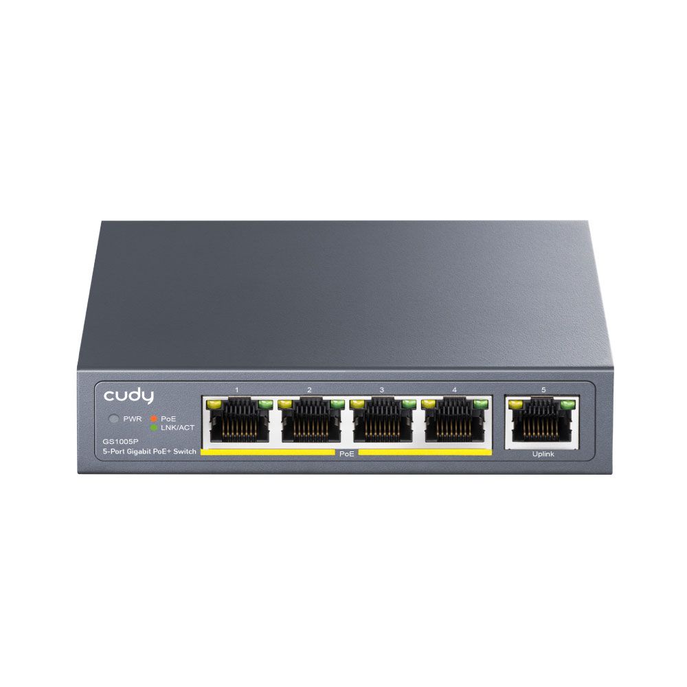 Switch PoE+ de 5 puertos Gigabit