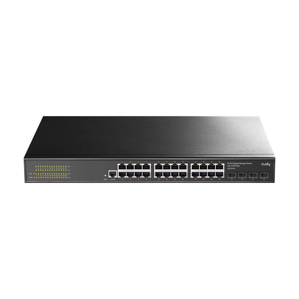 Switch gestionable Gigabit Cudy de 24 puertos + 4 ranura SFP