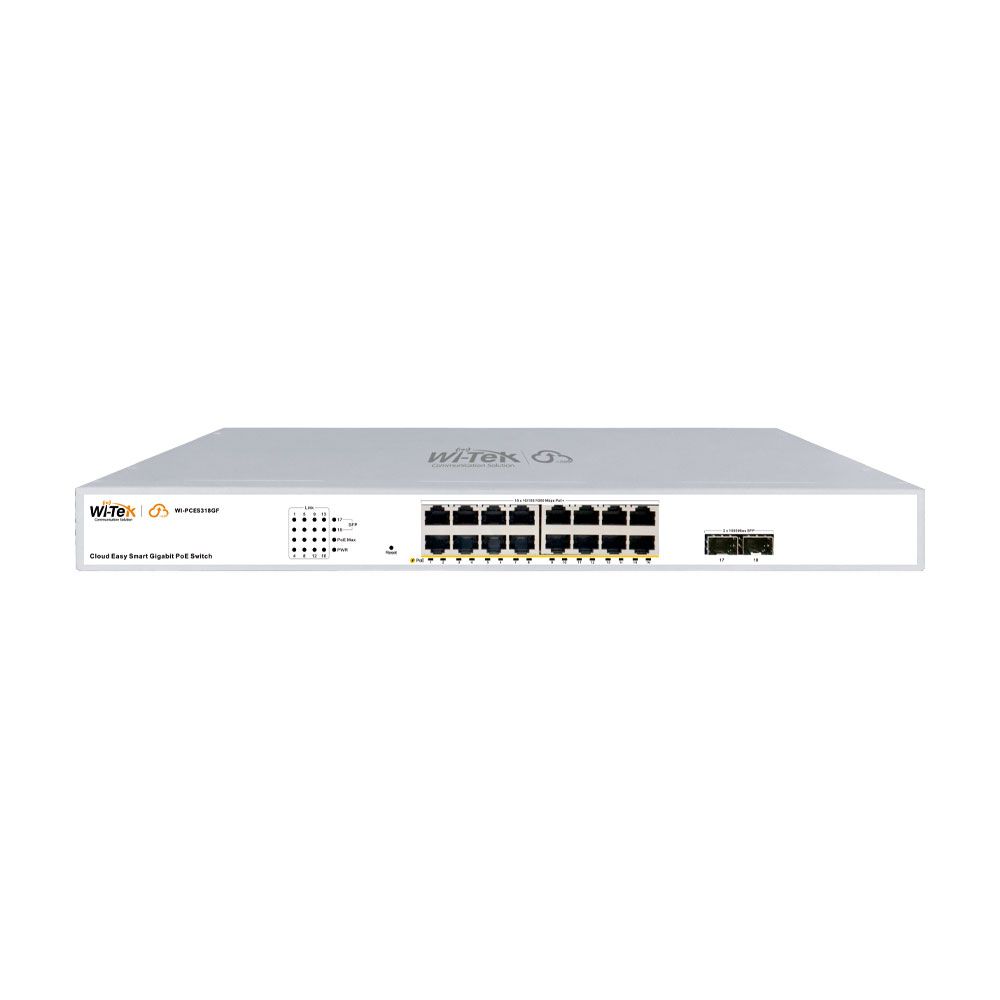 Switch PoE gestionado en la nube de 16 puertos Gigabit