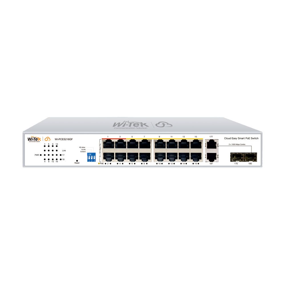 Switch de 16 puertos PoE gestionado en la nube
