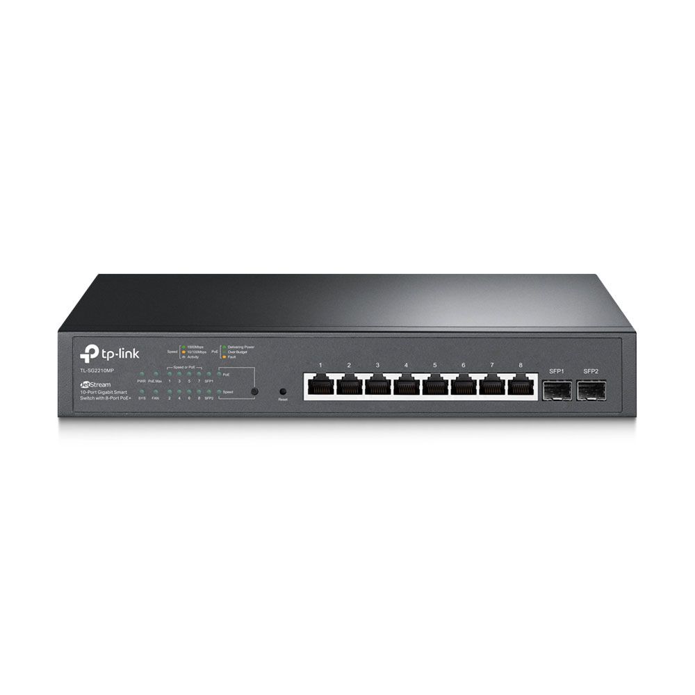Switch L2+ Gigabit con 8 puertos PoE+ y 2 SFP