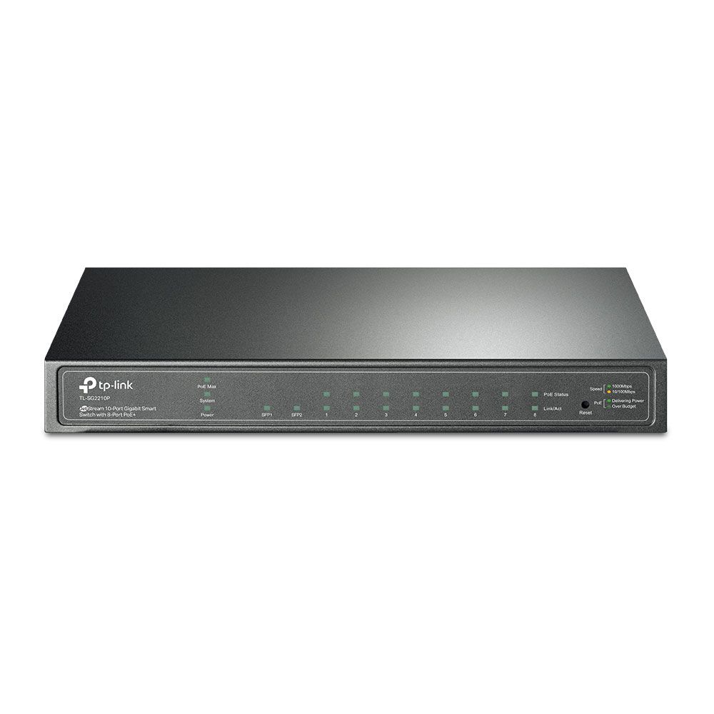 Switch L2+ Gigabit con 8 puertos PoE+ y 2 SFP