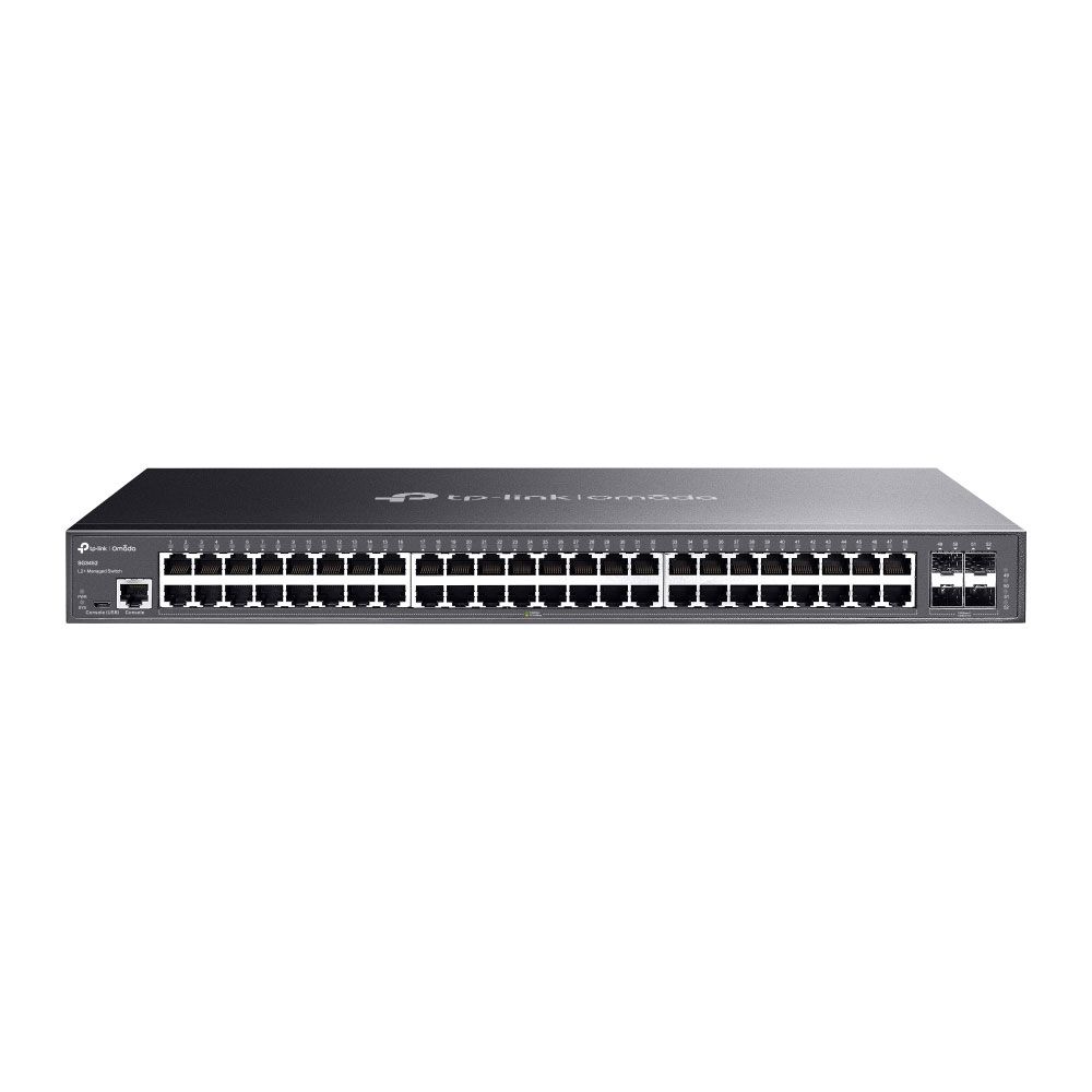 Switch L2+ Gigabit con 48 puertos RJ45 y 4 SFP