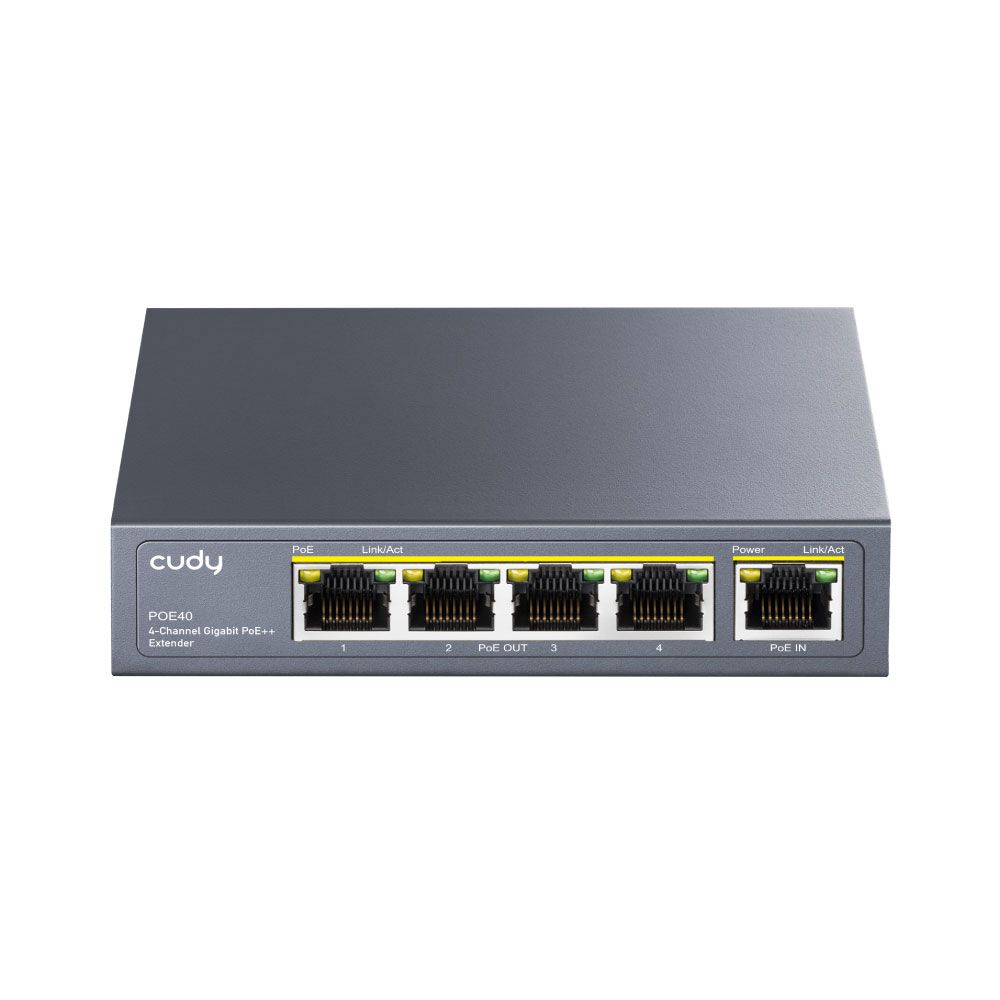 Extensor Gigabit PoE+ de 4 canales