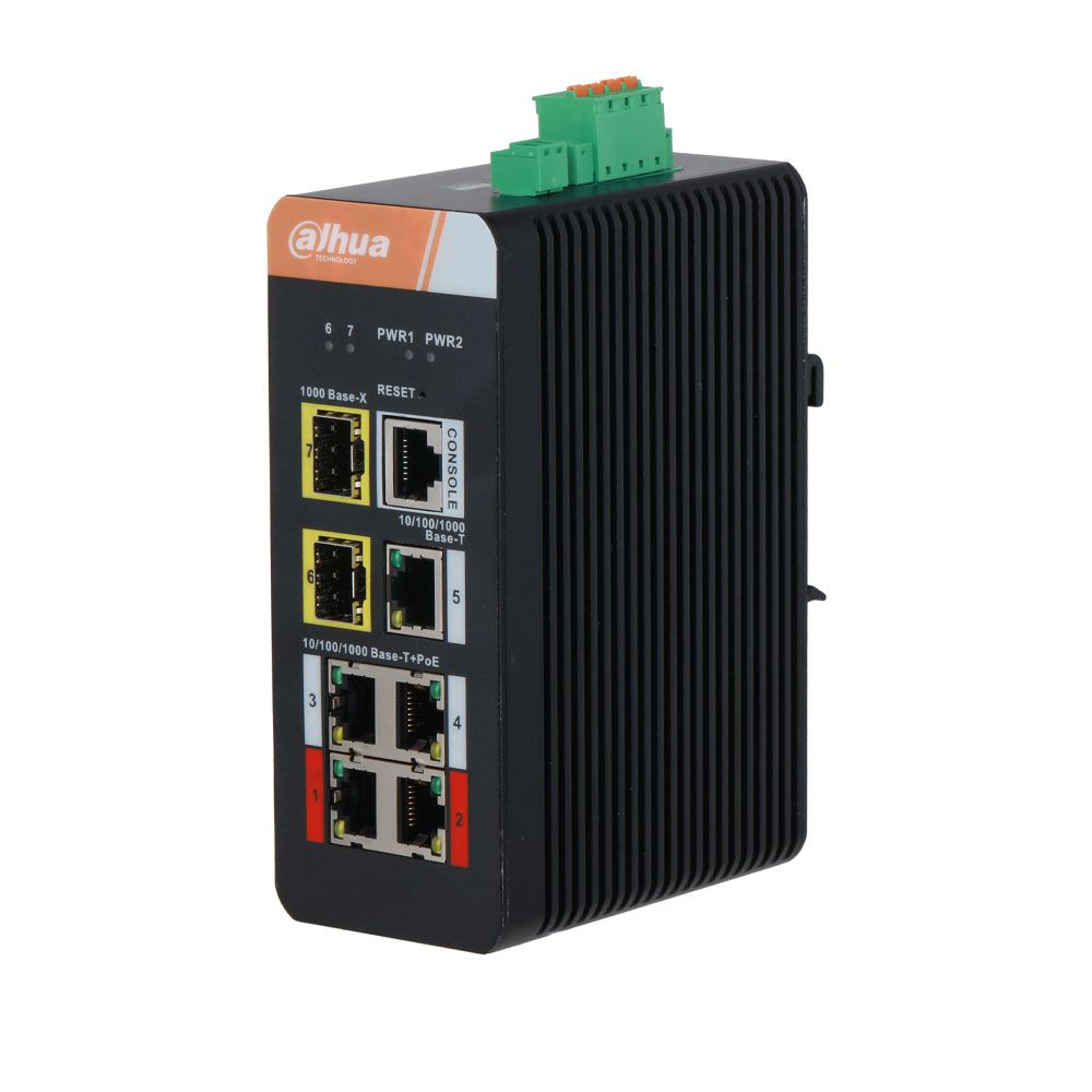 Switch industrial L2 de 7 puertos con 4 PoE
