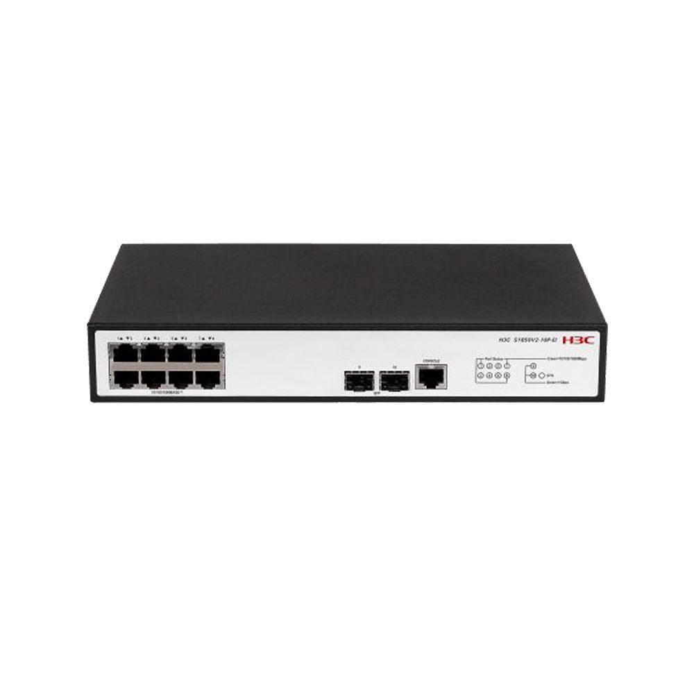Switch L2 de 8 puertos Gigabit y 2 ranuras SFP Gigabit