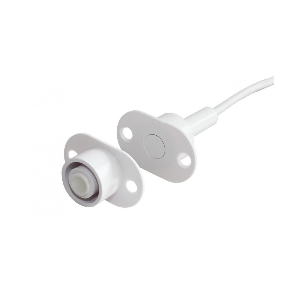 Contacto magnÃ©tico de empotrar ALARMTECH con 2 metros de cable blanco de 4 hilos
