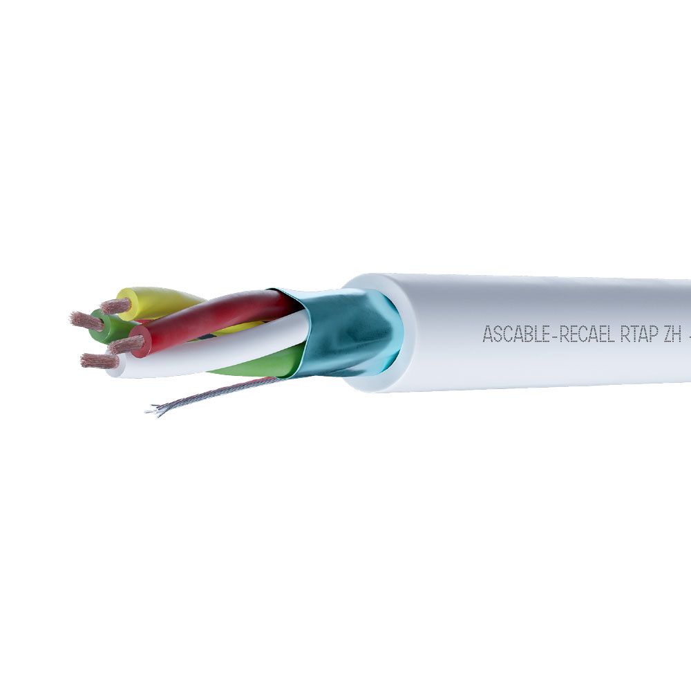 Cable funda apantallado libre de halógenos de 8 x 0,18