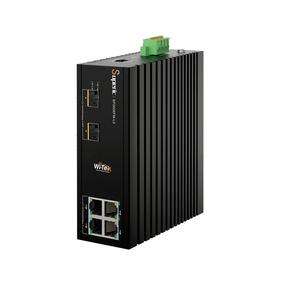 Switch PoE gestionable L2 de 4 PoE+ Gigabit + 2 SFP Gigabit