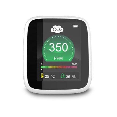 Detector de CO2 ZKTeco de escritorio para el control de la calidad del aire.