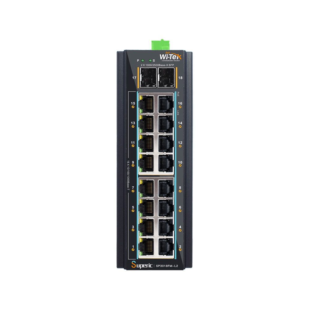Switch PoE gestionable L2 de 16 PoE+ Gigabit + 2 SFP 2,5G