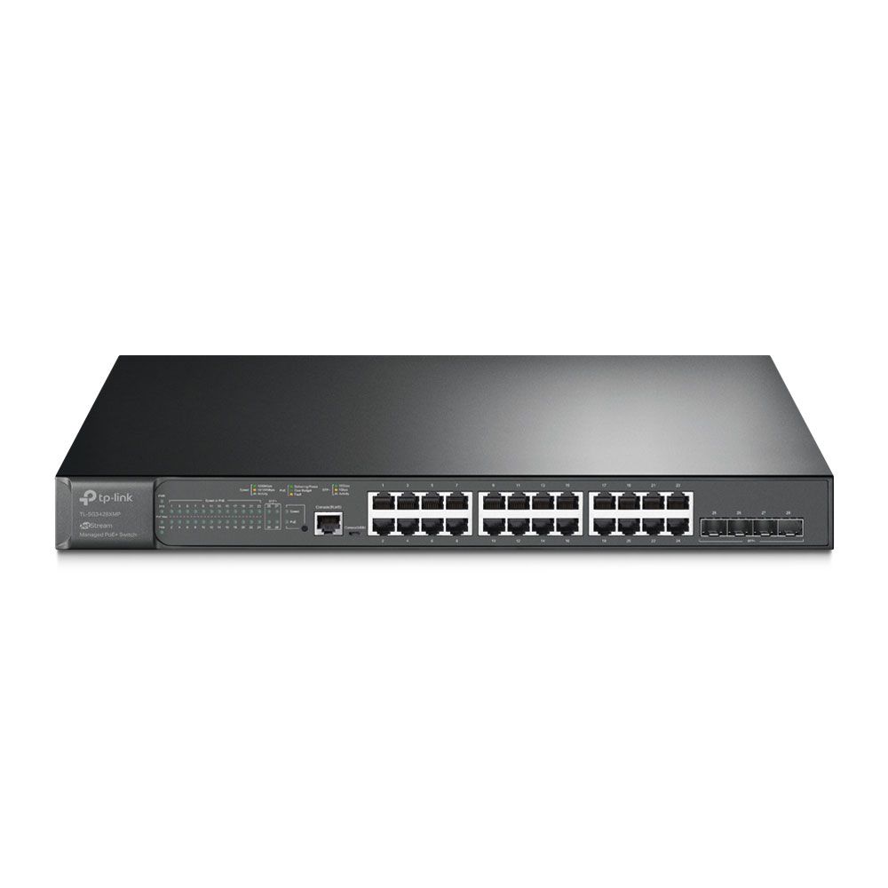 Switch L2+ con 24 puertos PoE+ Gigabit y 4 SFP+ 10 Gigabit