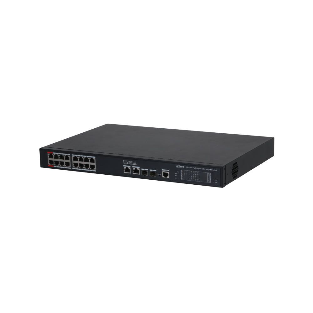 Switch DH de 20 puertos Gigabit con 16 PoE