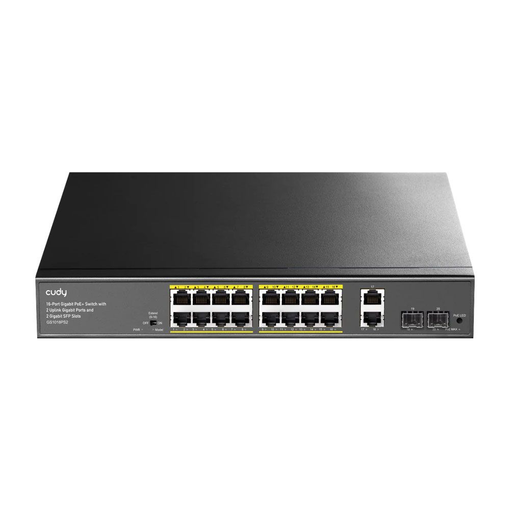 Switch PoE+ de 16 puertos Gigabit