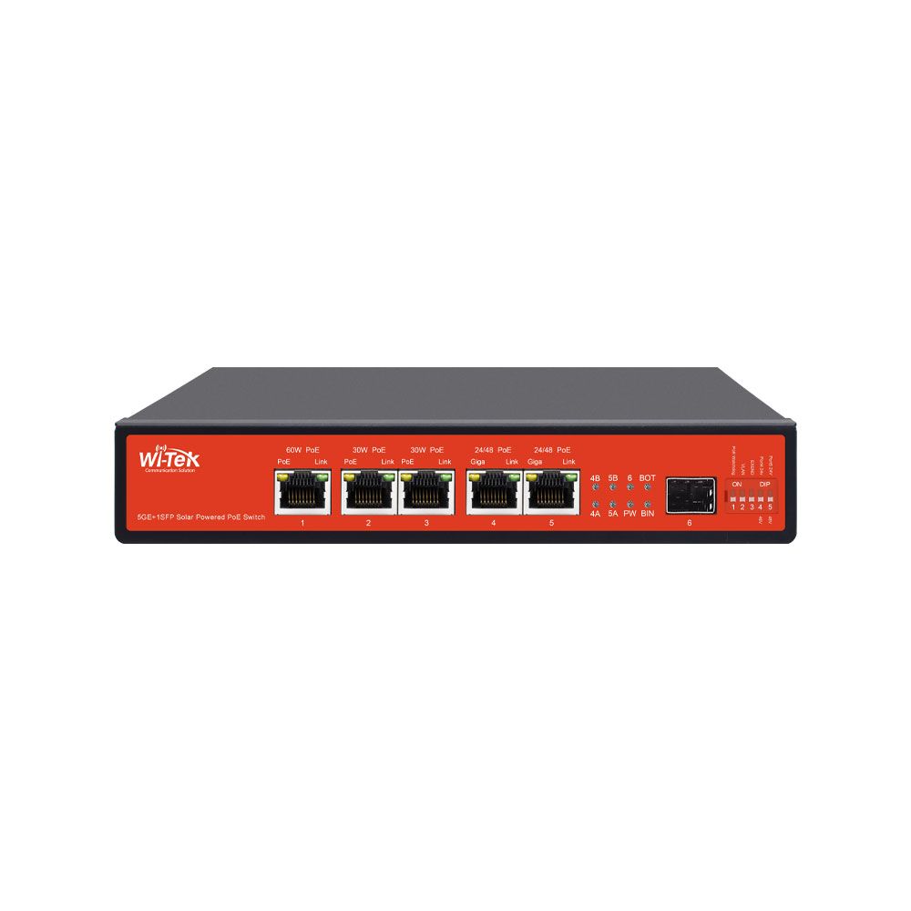 Switch PoE de 5 PoE Gigabit + 1 SFP Gigabit