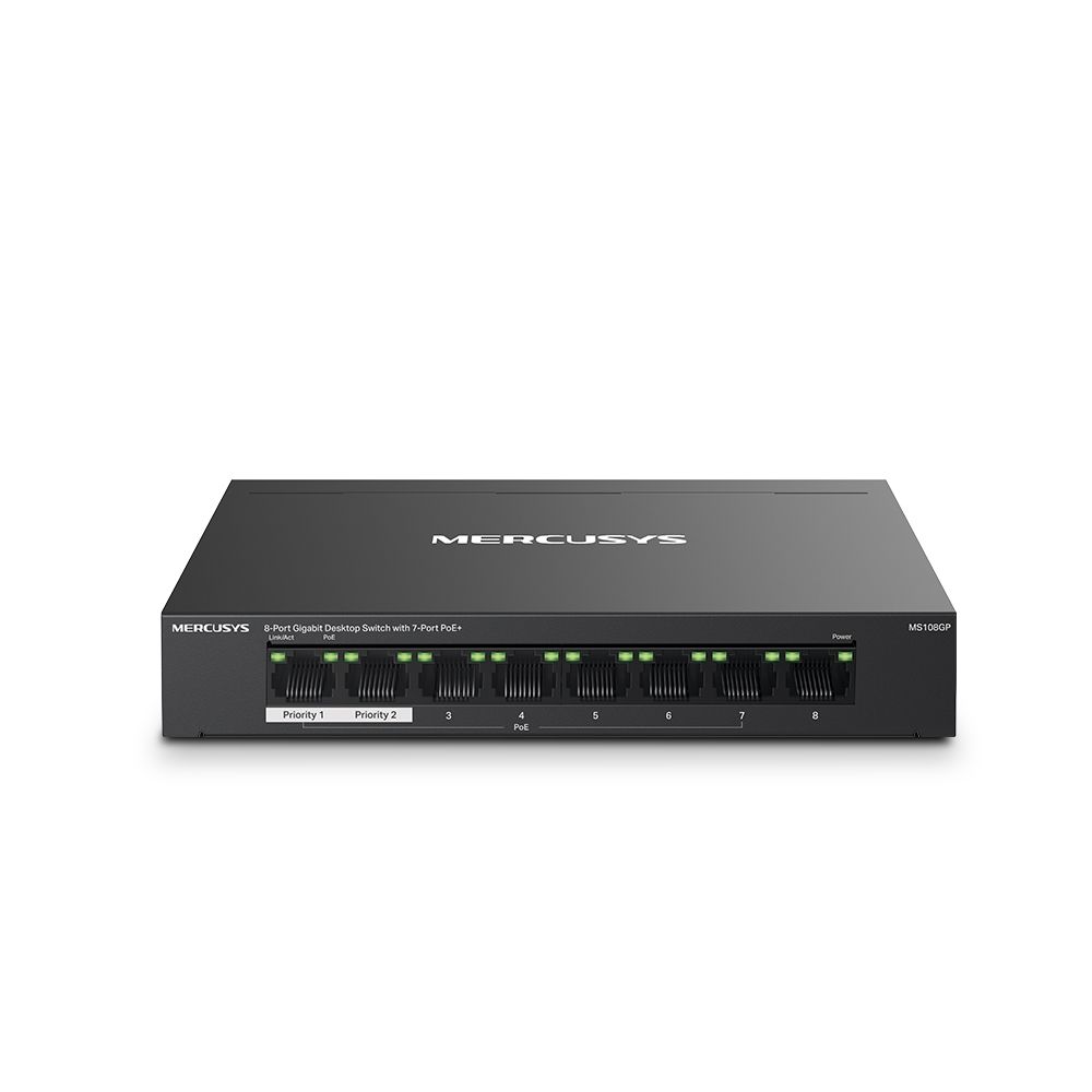 Switch Gigabit de 8 puertos Mercusys con 7 PoE+