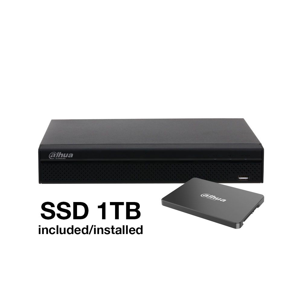 NVR IP DH de 4 canales con PoE y SSD de 960 Serie Profesional NVR IP DH de 4 canales con PoE y SSD de 960 Serie Profesional