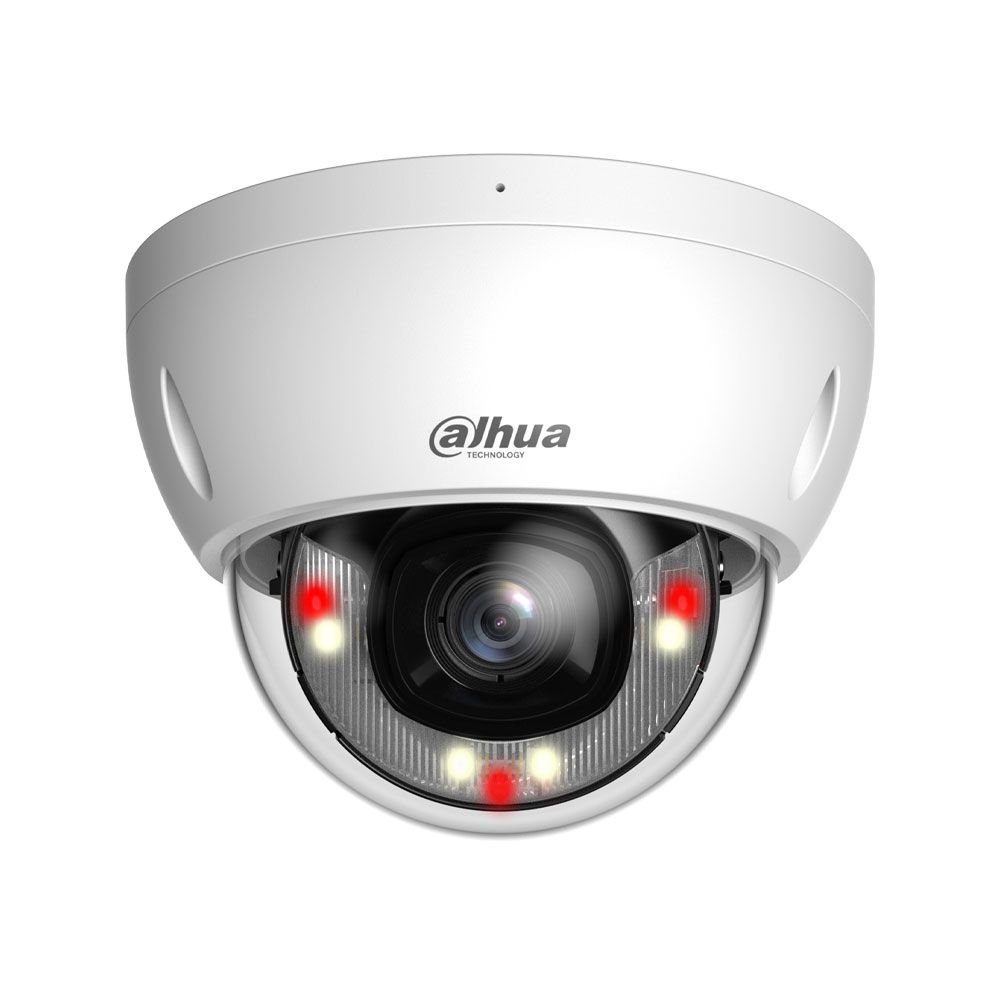 Cámara Domo IP DH WizSense 2 de 6MP con Smart Dual Light y óptica fija de 2,8 mm