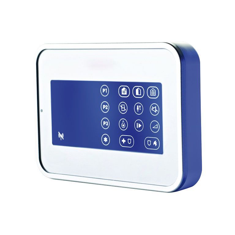 Teclado portátil vía radio bidireccional con pantalla táctil