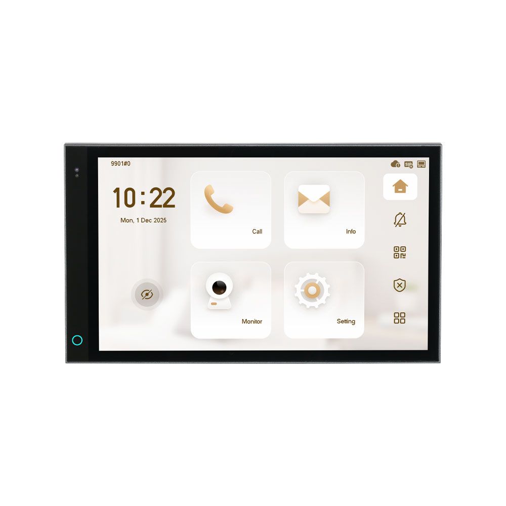 Monitor interior IP y Wi-Fi DH de 7 pulgadas con pantalla táctil IPS y PoE Monitor interior IP y Wi-Fi DH de 7 pulgadas con pantalla táctil IPS y PoE