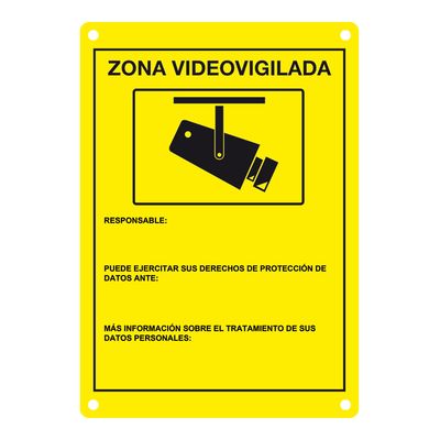 Placa CCTV homologada en castellano Placa CCTV homologada en castellano
