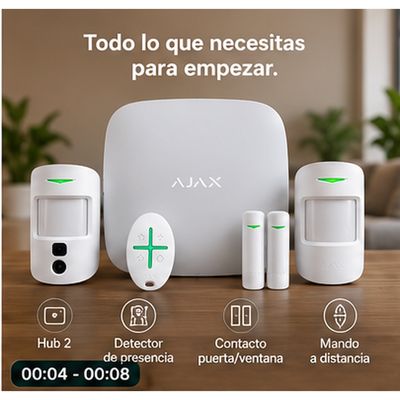 Kit de alarma Ajax D2  con Hub 2 4G y MotionCam | Vivienda básica | SIN CUOTAS