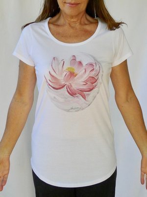 Pink Lotus Yoga Tee