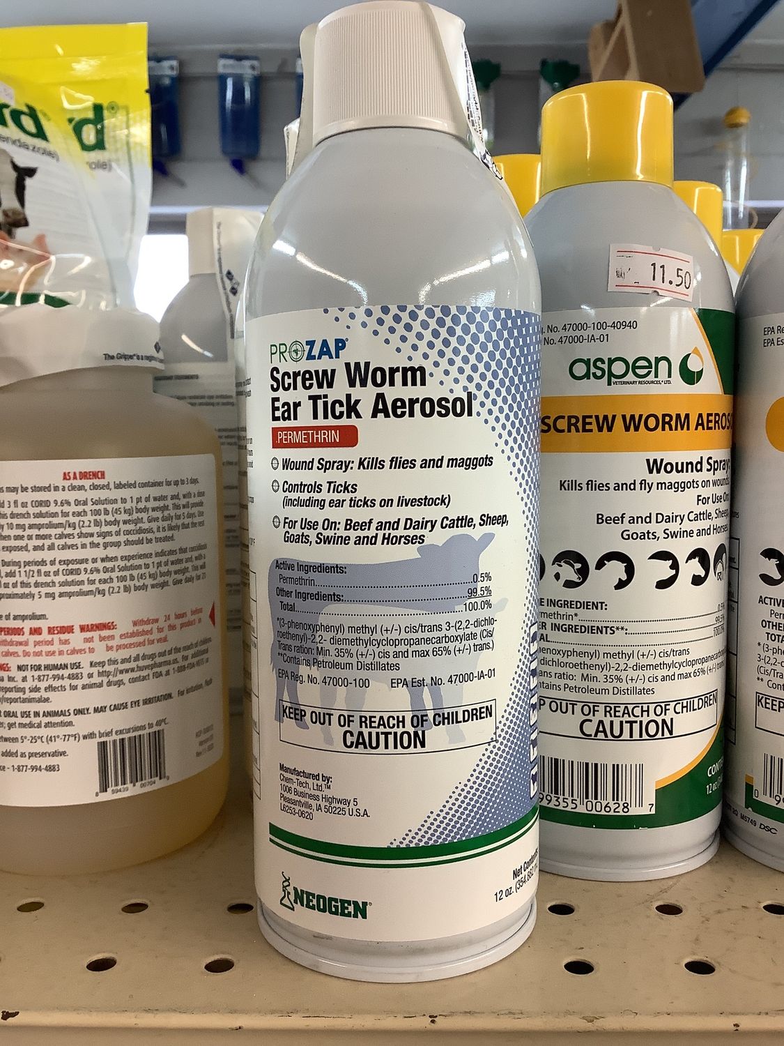 Prozap Screw Worm  &amp; Ear Tick Aerosol (12oz)